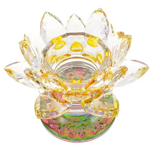 Produktbild: PRETYZOOM Kerzenhalter Aus Kristall Teelichthalter Buddha-yoga-kerzenhalter Feng Shui Wohnkultur Lotus-leuchter Buddhistische Kerzenbasis Desktop-kerzenhalter Religiöse Kerzenhalter