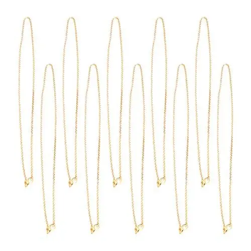 Produktbild: PRETYZOOM 10stücke Teiliges Frauen Kette Aus Metall Mit Langkette Und Karabinerhaken Modische Pulloverkette Für -schmuck Goldene Farbe Leicht Und Bequem Für Jeden Anlass