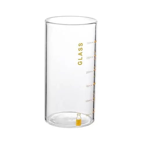 Produktbild: PRETYZOOM Klare Milchgläser Messbecher Limonadenglas Transparente Gläser Kaffee Trinkgläser Alkoholgläser Klare Trinkgläser Glasbecher Mit Waage Saftbecher Mit Kaffeetasse