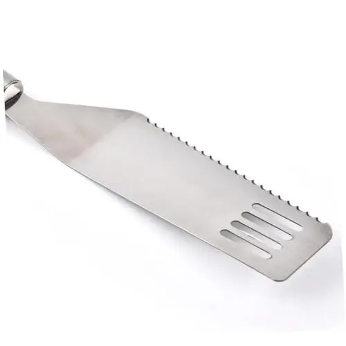 Produktbild: PRETYZOOM Kuchenschaufel Grillschaber Tortenheber Backwerkzeug Pfannenwender Käse-pizza Gezackter Kuchenspatel Tortenschaufel Pizza Schälen Steakspatel Pizzaspatel Backen Schälen Grillspatel