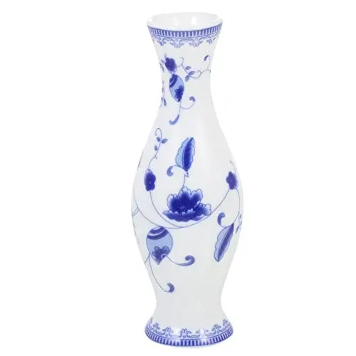 Produktbild: PRETYZOOM Kunstvase Weißes Porzellan Elegante Keramikvase Für Tisch Bücherregal Heimdekoration