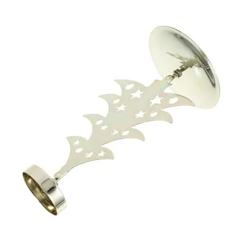 Produktbild: PRETYZOOM Leuchter-Ornament Teelichthalter Spitzkerzenhalter Christbaumschmuck kerzenständer Weihnachtskerzenhalter Herzstück Kerzenhalter Metall Aromatherapie