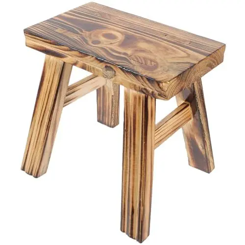 Produktbild: PRETYZOOM Holzhocker für Jungen und Mädchen Bequemer und Sicherer Niedriger Hocker für Kleinkinder Hocker Mini-tritthocker Kleinkinderbank Badezimmerhocker Kurzer Hocker Kleiner Hocker