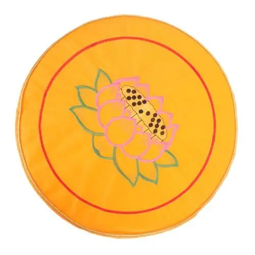 Produktbild: PRETYZOOM Meditationskissen Kniendes Yogakissen Sitzendes Yogakissen Yoga-kissenpolster Boden-Yoga-Sitz Meditationssitzbezug Großes Bodenkissen Yoga-sitzkissen Rundes Yogakissen Stoff Yellow