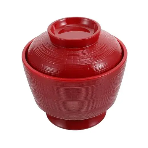 Produktbild: PRETYZOOM Japanische Miso-suppenschüssel Aus Kunststoff Mit Deckel Für Suppe Reis Vorspeisen Stilvoll Und Funktional