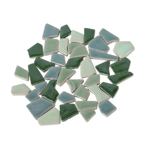 Produktbild: PRETYZOOM Mosaik-Aufkleber Badezimmerfliesen mosaik bunte Vase Pool-Mosaike mosaic tiles mosaiksteine dekoration Mosaikstein selber machen glasiertes mosaik selber machen Keramik Green