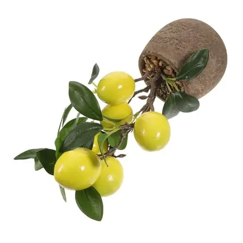 Produktbild: PRETYZOOM Nachahmung Zitrone gefälschter Bonsai-Baum Formgehölze von Zitronenbäumen Zitronenbaum künstliche Zitronen Kunstzitrone Desktop-Dekorationen dekorative Kunstpflanze Zellstoffbecken