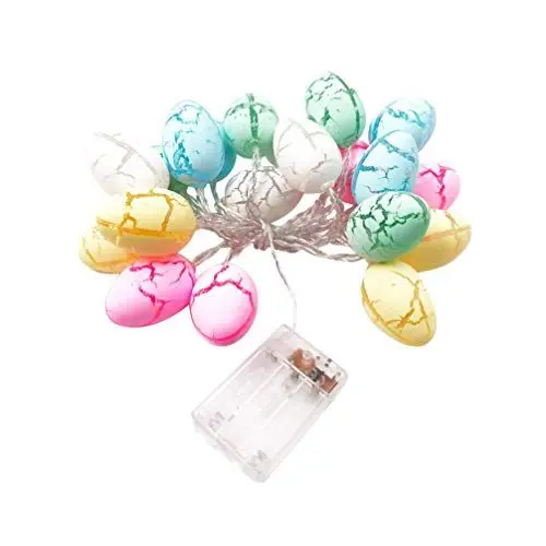 Produktbild: PRETYZOOM Ostern Lichterkette LED Ostereier Lichterkette Außen Innen Beleuchtet Osterdekoration Ostern Festival Party Wand Fenster Hangend Dekoration OHNE Batterie (1,8M 10 Lampen)