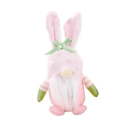 Produktbild: PRETYZOOM Puppenanhänger Gnom Weihnachtszwerg Plüsch Niedlich Easter Bunny osterhasenkostüme weihnachtsdeko dekoratives Kaninchen Ostern-Kaninchen-Ornament Stoff Rosa