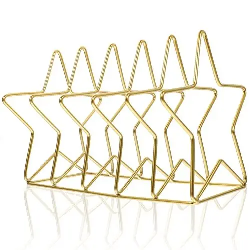 Produktbild: PRETYZOOM Desk Magazine Holder Für Schreibtisch Ablagesystem Für Dokumente Zeitschriften Und Bücher Goldfarbenes Design Für Büro Und Zuhause Platzsparend Und