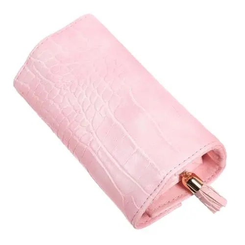Produktbild: PRETYZOOM Schmuckaufbewahrungsrolle Für Den Urlaub Tragbare Schmuck-organizer-tasche Schmuckschatulle Mit Weicher Samtprägung Multifunktionaler Reise-schmuck-organizer