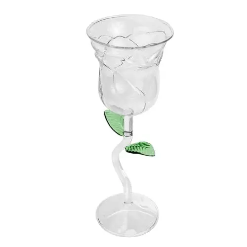 Produktbild: PRETYZOOM Rosé Weinglas Hochzeitsdeko Weingläser Schnapsgläser Weinkelch Kreatives Trinkglas Margarita-glas Cocktailbecher Für Die Party Rosafarbenes Rotweinglas Cocktailbecher Aus Glas Rose