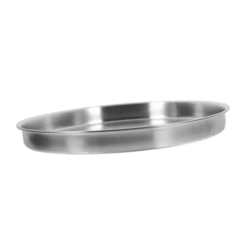 Produktbild: PRETYZOOM Servierteller Für Snacks Pastateller Aus Metall Essteller Aus Edelstahl 22 Cm Durchmesser Leicht Zu Reinigen Und Elegant