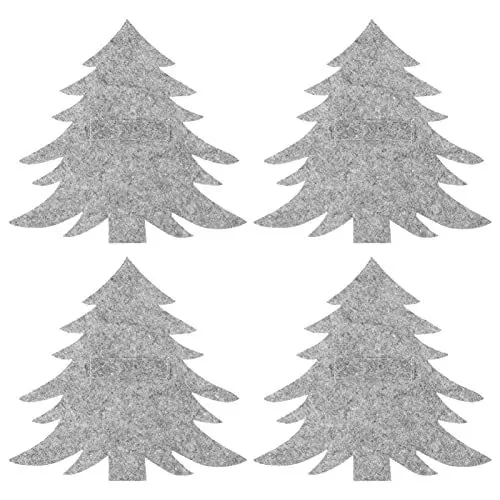 Produktbild: Bestecktasche Weihnachten Besteckhalter Weihnachtsbaum Bestecktasche Besteckbeutel Filz Tannbaum Tanne Besteckhülle Christbaum Messer Geschirr Tasche Beutel Winter Tischdeko Xmas Deko