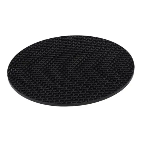 Produktbild: PRETYZOOM Silikon-Wabenmatte Untersetzer für warme Speisen Cocktail-Service-Matte schwenkgrill dreibein stativzubehã¶r swor Heizkissen aus Silikon Untersetzer aus Silikon Kieselgel Black