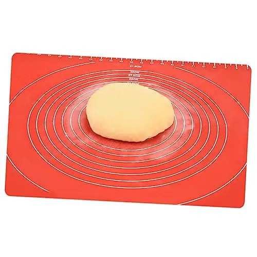 Produktbild: PRETYZOOM Teigrollmatte Backmatten Gebäckmatte Kuchenteigmatte Backrollmatte Antihaft-backmatte Backmatte Mit Maß Tortenrollmatte Silikon-backmatte Rot
