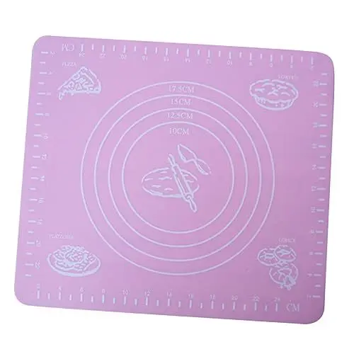 Produktbild: PRETYZOOM Silikon Backmatte Antihaft Mit Messungen Teigunterlage Für Pizza Brot Und Gebäck Wiederverwendbar Leicht Zu Reinigen Lebensmittelechtes Material