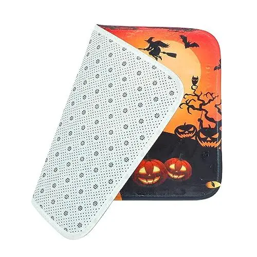 Produktbild: PRETYZOOM Badezimmer-rutschkissen Halloween-bodenmatte Bodenteppich Saugfähige Matte