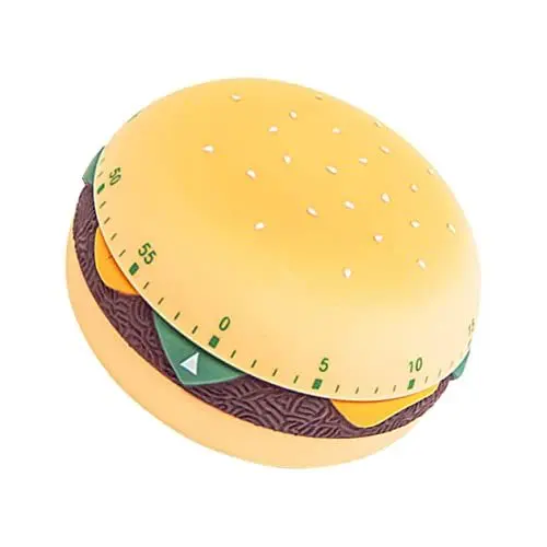 Produktbild: PRETYZOOM Timer Cartoon-down-Uhr 60 Minuten Lauter Alarm Countdown-Erinnerung Backzeiterinnerung Countdown-Uhr Kochtopf Laute Glocke Koch Kochuhr Eieruhr Plastik Karikatur Hamburger Rotieren