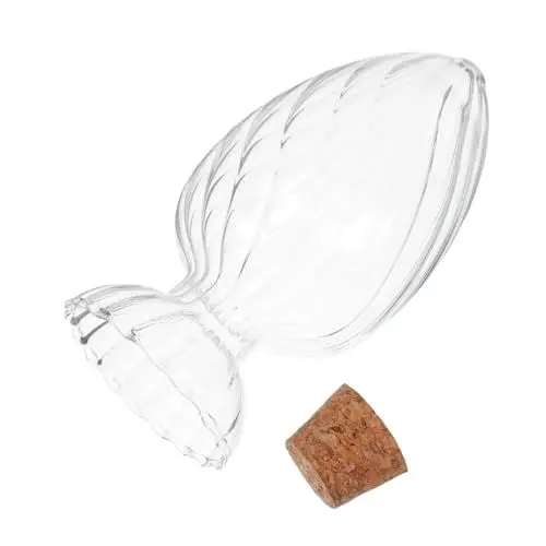 Produktbild: PRETYZOOM Transparente Match Flasche mit Dickem Dekorativer Cloche Aufbewahrungsbehälter für Streichhölzer Zahnstocher und Kleine Gegenstände Vielseitiges Design für Wohn und Kaminbereich