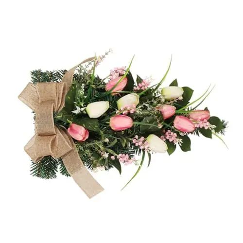 Produktbild: PRETYZOOM Tulpensturz Hängend Gelber Tulpenkranz Tulpentür Lebendige Tulpenverzierung Sommergirlande Tischdekorationen Vasendekor Sommerliche Heimdekoration Blumendekoration Für Zu Hause PVC