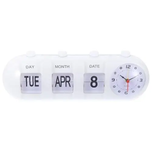 Produktbild: PRETYZOOM Manueller Flipping Clock Kalender Schreibtisch Tisch Büro Kalender Vielseitige Dekoration Für