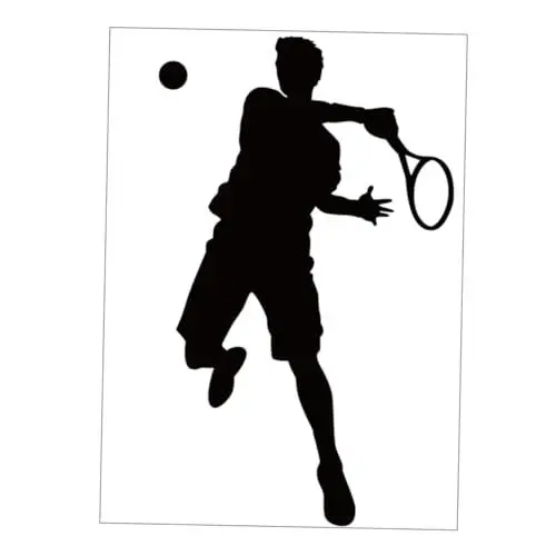 Produktbild: PRETYZOOM Sport Tennis Aufkleber Tennisspieler Wandkunst Für Schlafzimmer Wohnzimmer
