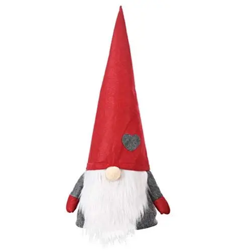 Produktbild: PRETYZOOM Weihnachtsbaumspitze Stern Plüschhut Waldmann Figur Elfenverzierung Schwedische Tomte-baumspitze Baumspitze Weihnachten Dekofigur Wichtel Baumspitze Ältere Vlies Konisch Zutaten