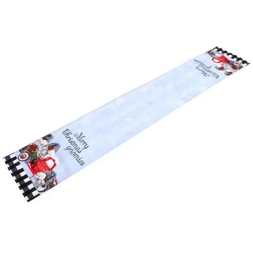 Produktbild: PRETYZOOM Weihnachts-tischsets Saisonaler Tischläufer Für Den Winterurlaub Frohe Weihnachten Tischläufer Weihnachts-Dessert-schal Ölbeständiger Tischläufer Stoff Schreibtisch Requisiten
