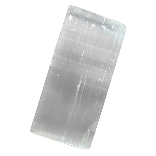 Produktbild: PRETYZOOM Wohnkultur Palmstein Gips-Liebesstein marokkanisches Mineral selenit platte aufladestation flache Selenitscheibe klare Platte Rechteck Kristall Nitrit Nitrat Geometrie Weiß