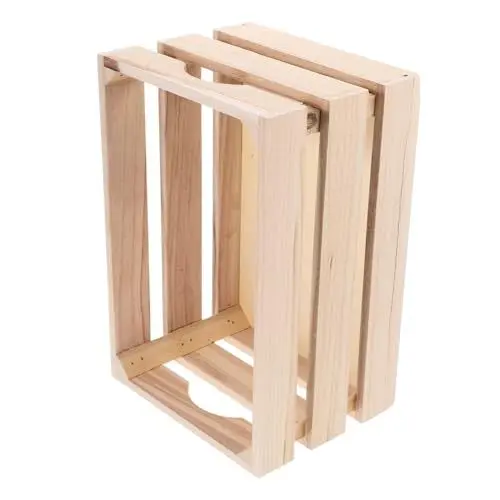Produktbild: PRETYZOOM Große Lagerkiste Aus Holz Kiste Zur Präsentation Holzkorb Stabile Holzkonstruktion