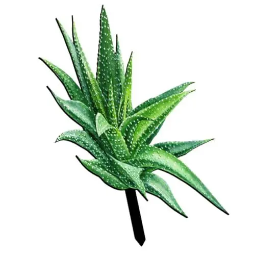Produktbild: PRETYZOOM Dekorativer Gartenpfahl Acryl Hofkunst Sonnenblumenform Aloe-Dekoration Hofpfahl Für Die Außendekoration