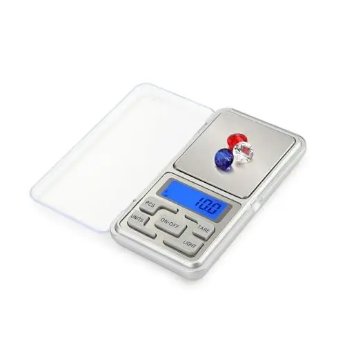 Produktbild: PRETYZOOM digitale Schmuckwaage 0,1 Gramm Präzisionswaage Tasche für Schmuckwaagen goldene Schmuckwaagen Nachladewaage elektronische Waage digitalwaage briefwaagen digitale Paketwaage Silver
