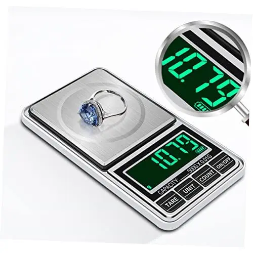 Produktbild: PRETYZOOM digitalwaage digiwaage briefwaagen pocket scale digitale schmuckwaage gramm Miniwaage digital Tasche für Schmuckwaagen einstecken Schmuck Waage Taschenwaage