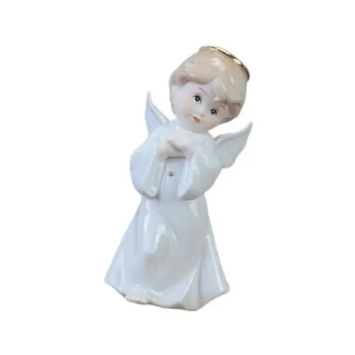 Produktbild: PRETYZOOM Weiße Keramik Engel Figur Statue Home Schmuck für Desktop Tisch