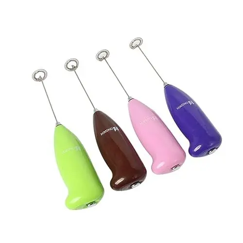 Produktbild: PRETYZOOM Elektrischer Milchaufschäumer Handheld Schneller Frother Für Kaffee Latte Cappuccino Ergonomischer Griff Batteriebetrieben Für Zuhause Zufällige Farbe