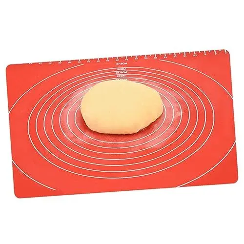 Produktbild: PRETYZOOM Hitzebeständige Silikon Backmatte Mit Maßstab Antihaft Teigunterlage Für Pizza Und Gebäck Candy Lebensmittelechtes Material Leicht Zu Reinigen