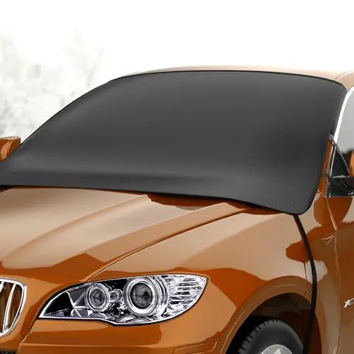 Produktbild: Priksia Frontscheibenabdeckung Winter,Scheibenabdeckung Auto,Ultra-Dick Windschutzscheibenabdeckung mit 4 Magnet Fixierung, Autoscheibenabdeckung für SUV, LKW und Auto