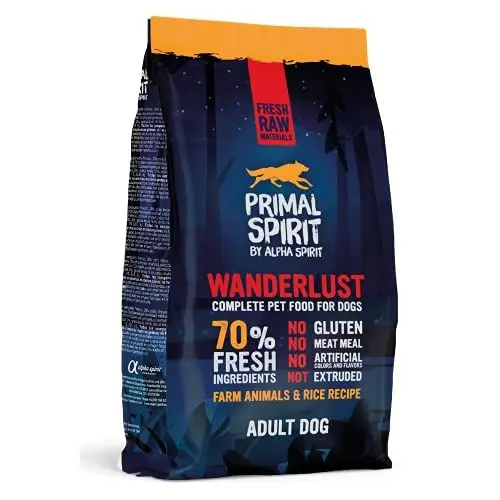 Produktbild: Primal Spirit8436586310868 70% Wanderlust Hundefutter für Erwachsene 1 kg