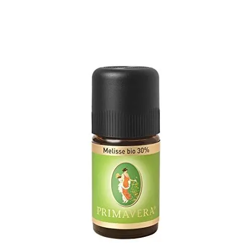 Produktbild: PRIMAVERA Ätherisches Öl Melisse bio 30% 5 ml - Aromaöl, Duftöl, Aromatherapie - ausgleichend, beruhigend, stärkend - vegan