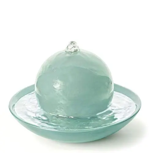 Produktbild: PRIMAVERA Duftbrunnen Rondo Eisgrün glänzend - Luftbefeuchter, Diffuser, Raumduft - Reinigung und Erfrischung der Raumluft - Aromatherapie