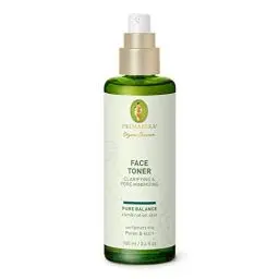 Produktbild: PRIMAVERA Face Toner - Clarifying & Pore Minimizing 100 ml - Naturkosmetik - Klärendes Gesichtswasser für ölige Haut und Mischhaut - mattiert und reguliert die Haut - vegan
