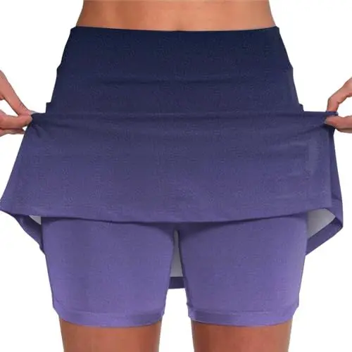 Produktbild: Black Friday Angebote 2024 Tennisrock Mädchen 164 Farbverläufen Golfrock Damen mit Hose Lang Skater Rock Damen Tennisrock Damen Lang Farbvarianten Skorts for Women