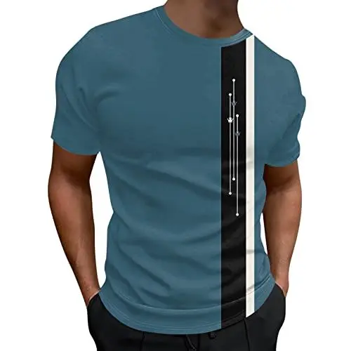 Produktbild: Prime Deal Days 2024 Buntes Tshirt Herren Schwarz Weiss Gestreiftes Shirt Herren Bügelfreie Hemden Herren Arbeit Tshirt Herren Hemd Herren Super Slim Fit Meine Bestellung