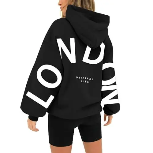 Produktbild: Uwdiohq Outlet Sale Sonderangebote Hoodie Damen Oversize Hellblau Frauen Pullover Winter Strickjacken Mit Kapuze Fuer Damen Braune Sweatshirt Damen Sonderangebote Schnäppchen