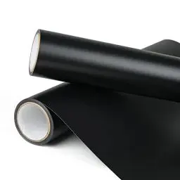 Produktbild: Prime Vinyl Vinylfolie Plotter- 30,5cm x 335,5cm Matt Schwarz Permanentes Plotterfolie Vinyl Rollen mit PET-Rückseite, Vinyl für Silhouette, Tasse, Fenster, Wohnkultur