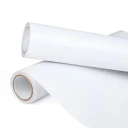 Produktbild: Prime Vinyl Vinylfolie Plotter- 30,5cm x 335,5cm Matt Weiß Permanentes Plotterfolie Vinyl Rollen mit PET-Rückseite, Vinyl für Silhouette, Tasse, Fenster, Wohnkultur