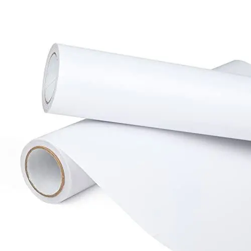 Produktbild: Prime Vinyl Vinylfolie Plotter- 30,5cm x 335,5cm Matt Weiß Permanentes Plotterfolie Vinyl Rollen mit PET-Rückseite, Vinyl für Silhouette, Tasse, Fenster, Wohnkultur