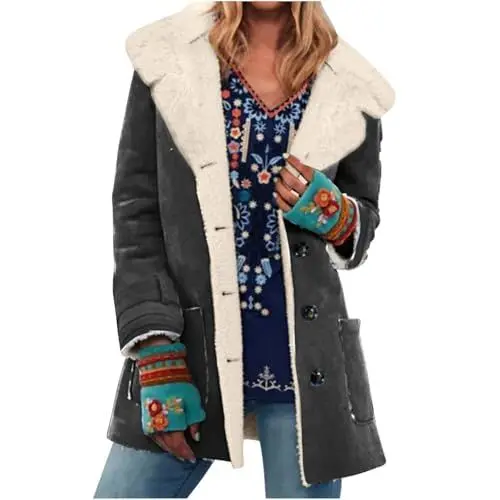 Produktbild: prime angebot damen winterjacke große größen leichte sommerjacke damen wear winterjacke mädchen softshell damen jacke damen mantel winter winter jacket damen wintermantel mädchen 134