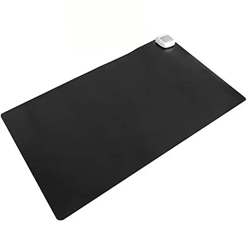 Produktbild: PrimeMatik - Heizteppich Thermisches Heizmatte Beheizter Teppich Pad-Schreibtisch 60x36cm 65W schwarz